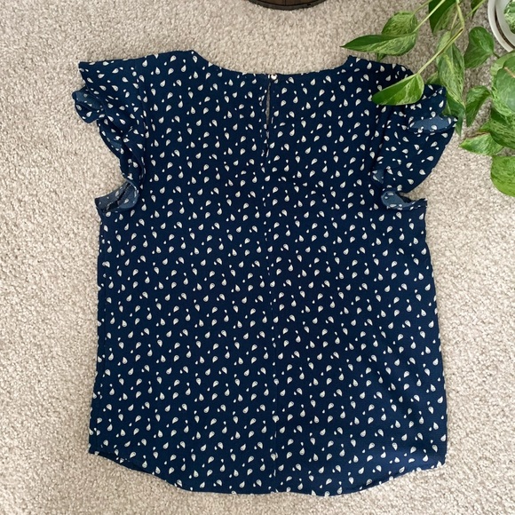 Twine & String Navy Printed Blouse - Picture 5 of 5